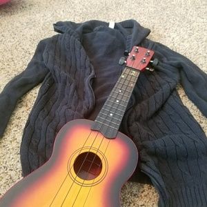 Kids black knitted jacket